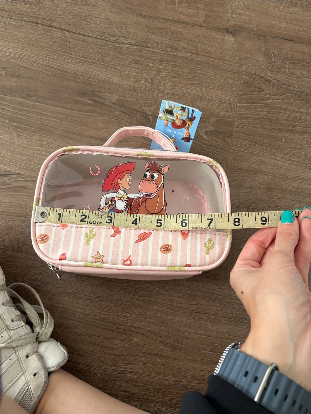 NWT Disney Pink Toy Story Jessie and Bullseye Clear Front Cosmetic Bag - Picture 5 of 5